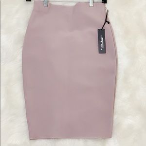 Blush fitted skirt